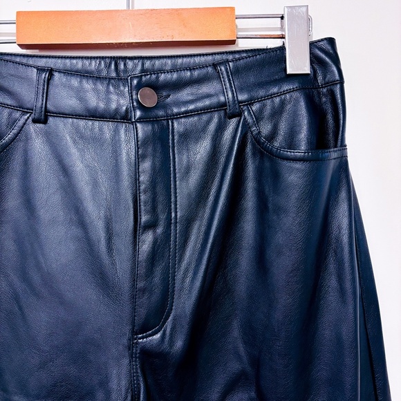 DYNAMITE Faux leather black high rise pants - Picture 8 of 10